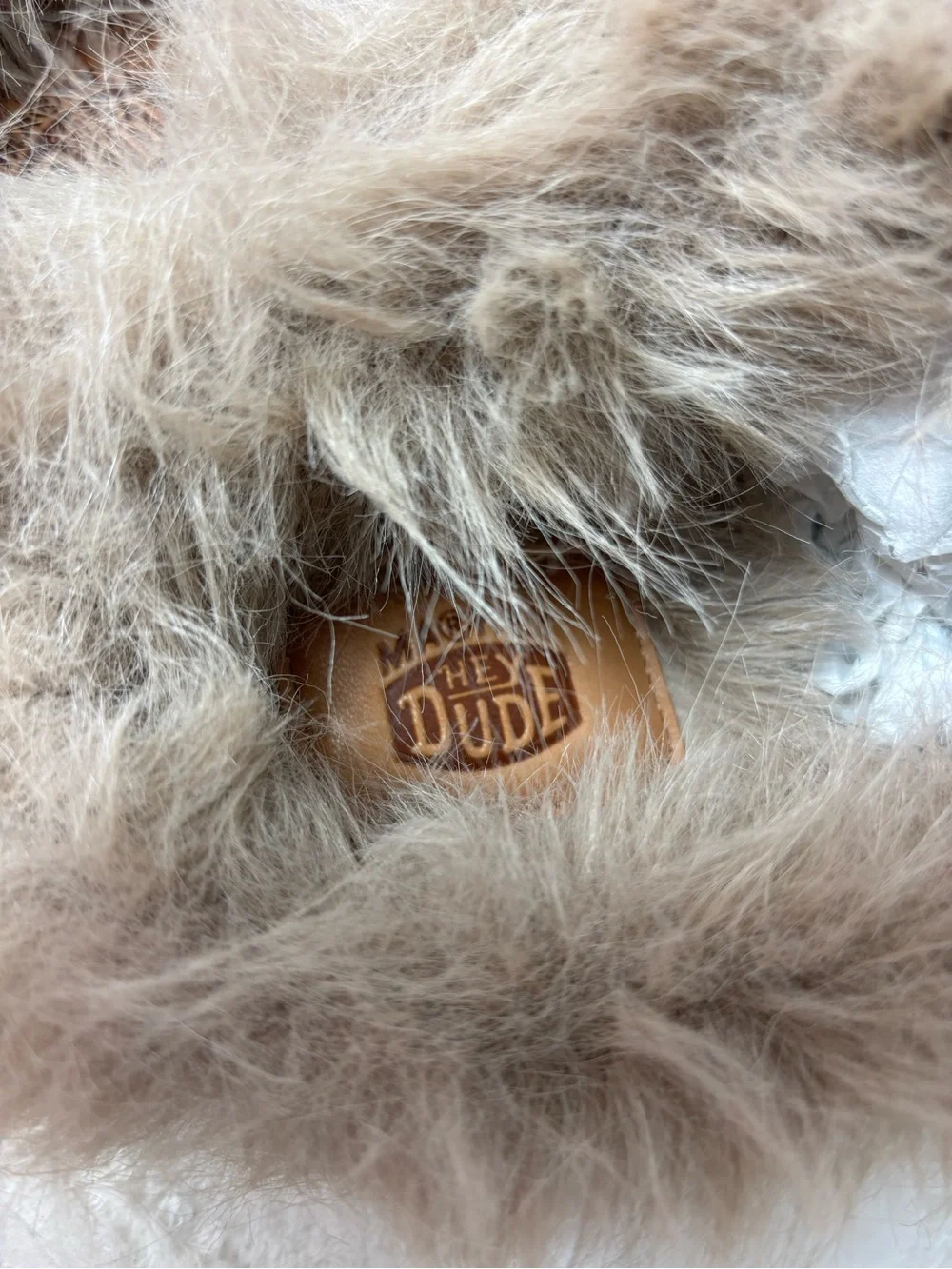 The Dude Wally Slip Loafer Beige Faux Fur Mule Loafers Men size 11‎ NEW